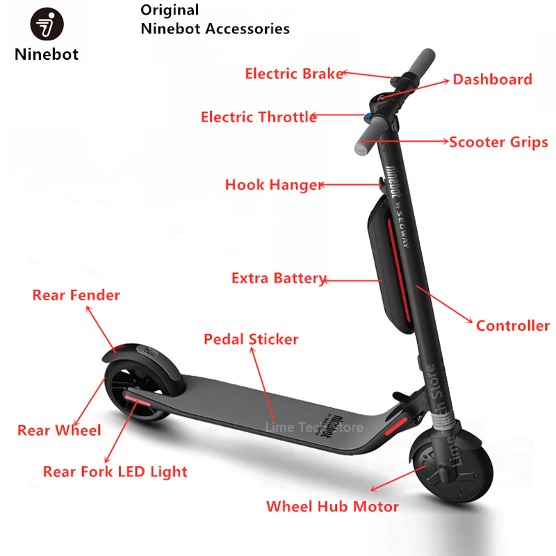 Ninebot ES1 ES2 ES4 Kickscooter Dashboard Charger Controller Rear Wheel Fork Electric Throttle Seat Accessories - Price history & Review | AliExpress Seller - Lime Tech Store | Alitools.io