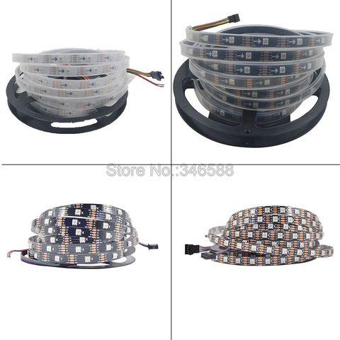 WS2813 LED Pixel Strip 1m/4m/5m Dual-signal 30/60/144 Pixels/leds/m,WS2812B Updated Black/White PCB,IP20/IP65/IP67 DC5V ► Photo 1/1