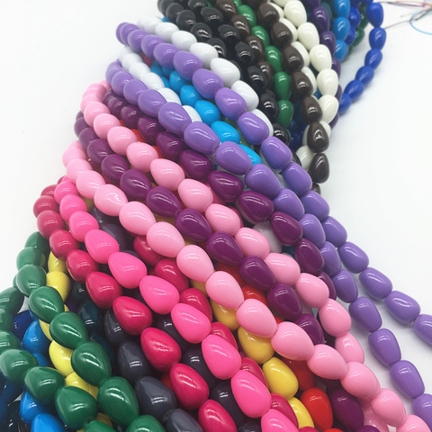 NEW 5x7mm/6x9mm/8x11mm Color mixing Teardrop Shape Glass Loose Spacer Charm Beads For Necklace Bracelet Jewelry Making Wholesale ► Photo 1/1