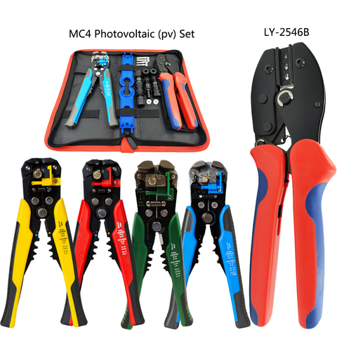 Photovoltaic Solar Connector crimping plier set2.5-6.0mm2 AWG14-10 electrician multifunction Wire Stripper hand tools ► Photo 1/6