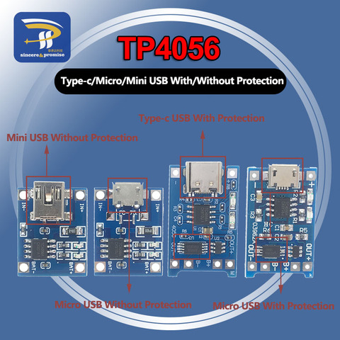 TP4056 TC4056 5V type-c Micro USB 1A 18650 Lithium Battery Charging Board With Protection Charger Module for Arduino Diy Kit ► Photo 1/6