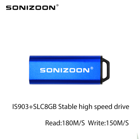 USB flash drive IS903 Master of SLC 8GB USB3.0 drive Stable highspeed memoriaast Blue Push and pull Stich USB SONIZOON XEZUSB3.0 ► Photo 1/5