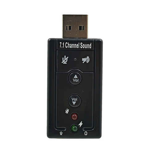 TISHRIC External USB Sound Card Adapter 7.1 Channel Professional  3.5mm Microphone Headset For Laptop PC Professional ► Photo 1/6