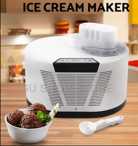 220V Electric Ice Cream Maker Auto Mini Household Fruit Kids DIY Kitchen  Machine