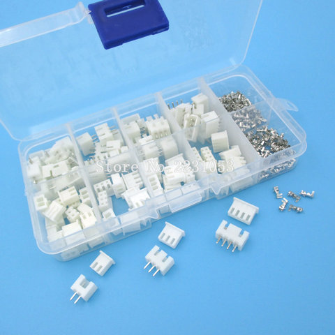 50 Sets Kit in box XH2.54 2p 3p 4 pin 2.54mm Pitch Terminal / Housing / Pin Header Connector Wire Connectors Adaptor XH2P ► Photo 1/2