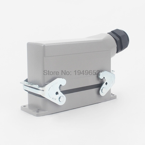 Heavy Duty Connectors HDC-HE-024-1 F/M 24pin Industrial rectangular Aviation connector plug  16A 500V ► Photo 1/6