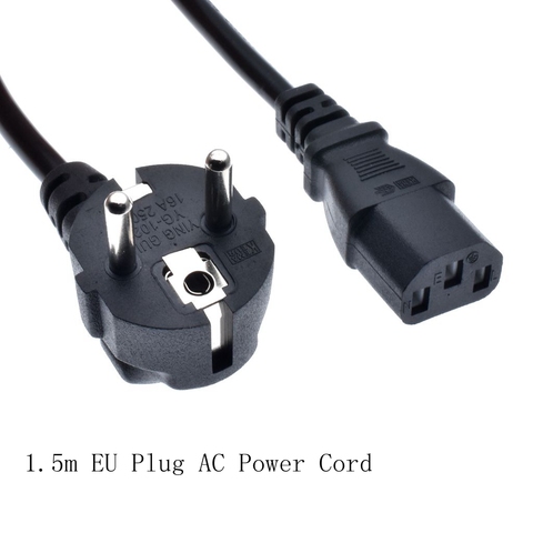 EU AU US UK Power Cable Euro European American British Australia Australian IEC C13 Power Supply Cord 1.5m 5ft For AC Adapters ► Photo 1/5