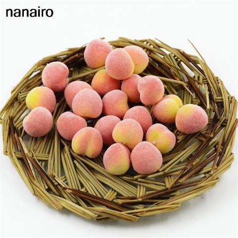 20Pcs Artificial Mini peaches  Plastic Fruit house vegetables Pretty Christmas Kitchen Wedding Happy Decoration Foam  Berries ► Photo 1/6