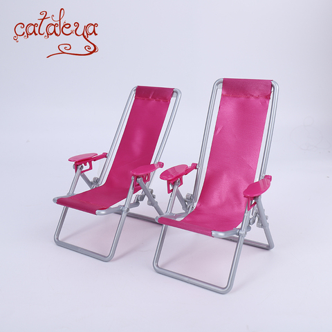 Cataleya BJD Doll 1/6 Swimming Folding Chair Accessories House Pink Rose Beach Chair Selling At  Loss Is Only For a Few Days ► Photo 1/6