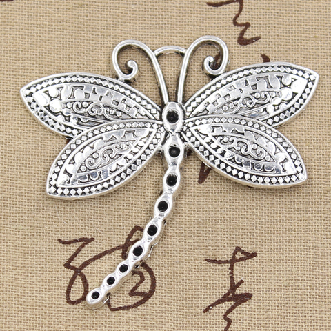 2pcs Charms Dragonfly 60x58mm Antique Pendant fit,Vintage Tibetan Silver color,DIY Handmade Jewelry ► Photo 1/1