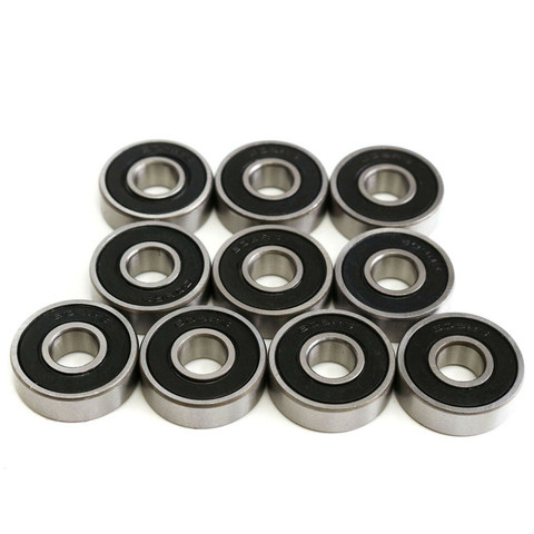 10pcs 608 2rs bearing 8x22x7mm Deep Groove Steel Sealed Ball Bearings 608RS Z3V3 608-2RS 608rs Bearing bearing 8*22*7 608 size ► Photo 1/6