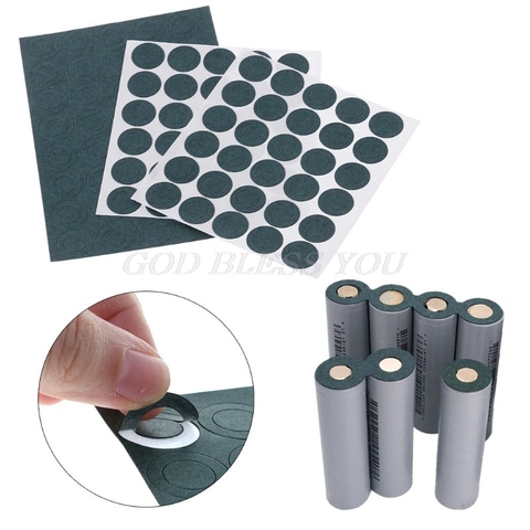 100pcs 1S 18650 Li-ion Battery Insulation Gasket Barley Paper Battery Pack Cell Insulating Glue Patch Electrode Insulated Pads ► Photo 1/6