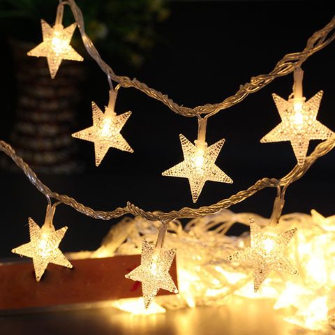 3m/5m/10m LED star String Lights Christmas garland battery USB powered led Wedding Party Curtain string Fairy Lights for home ► Photo 1/6
