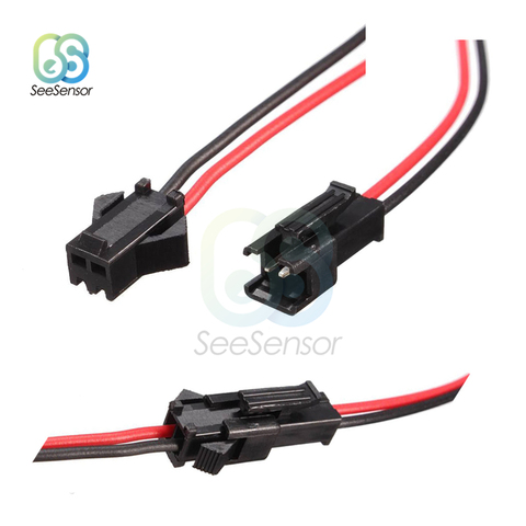 5Pairs 10cm 15cm 30cm Long JST SM 2Pins 2P Plug Male to Female Wire Connector LED Connectors ► Photo 1/6