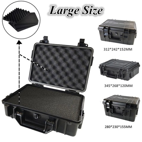 Waterproof ABS Hard Case Impact Resistant Shockproof Sealed Tool Box with Foam Airtight Suitcase Dry Boxes for Camera Kayaking ► Photo 1/1