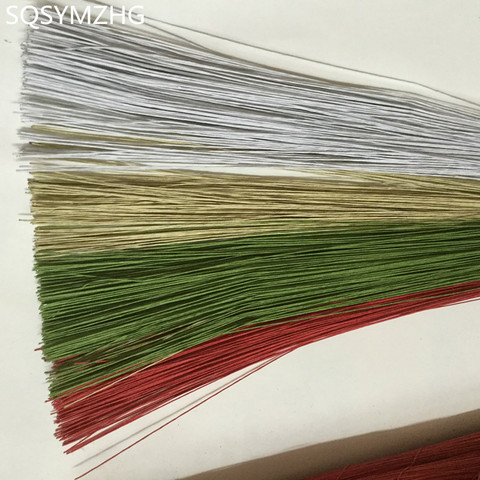 SQSYMZHG 50PCS #26 Paper Wire 0.45mm/0.0177Inch Diameter 40cm Long Iron Wire Used For DIY Nylon Stocking Flower Making ► Photo 1/6
