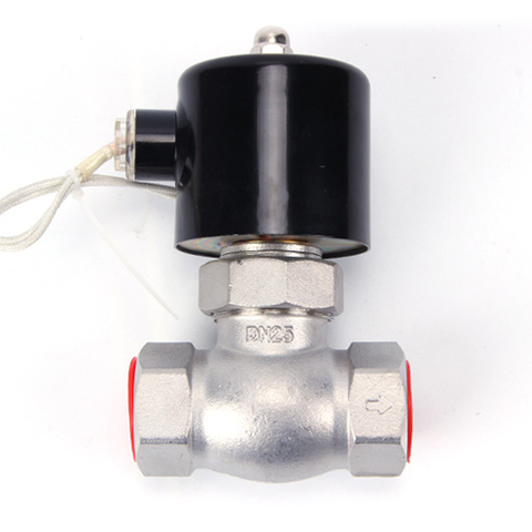 Stainless steel pilot piston steam solenoid valve, AC 220V DC 24V high temperature and high pressure, DN15 DN20 DN25 ► Photo 1/1