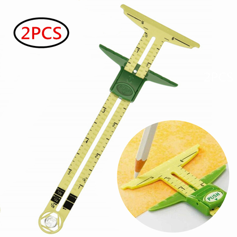 Hot Selling  5-in-1 Sliding Gauge Measuring Sewing Ruler Tailor Ruler Home Tool Accessories AA5761 ► Photo 1/4