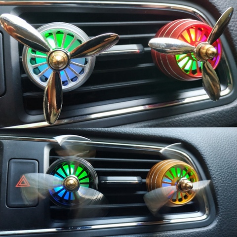Air Freshener Car Smell LED Mini Conditioning Vent Outlet Perfume Clip Fresh Aromatherapy Fragrance Alloy Auto Good Accessories ► Photo 1/6