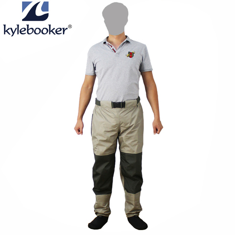 Fly Fishing Waist Waders Pant Durable Waterproof trousers Wading Breathable Waist Pants With Stocking Foot ► Photo 1/6