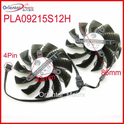 Free Shipping PLA09215S12H 12V 0.55A 86mm 4Pin For Gigabyte GTX1060WF2OC GTX1050TI GTX1050 GTX1060 Graphics Card VGA Cooling Fan ► Photo 1/6
