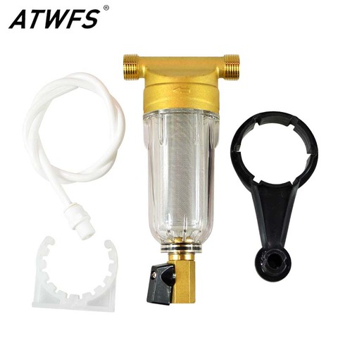 ATWFS 1/2 Inch / 3/4 Inch Copper Port Cleaner Filter Household  Whole House Water Filter Pipes Central Water Purifier Descaling ► Photo 1/5