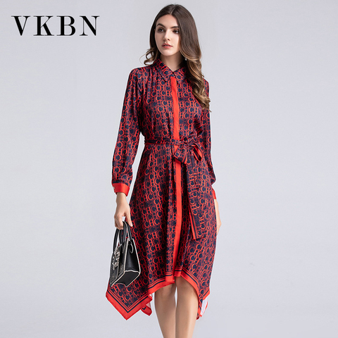 VKBN Summer Dress 2022 Irregular Dresses Woman Party Night Empire Long Sleeve Party Dress Elegant Vestidos De Fiesta ► Photo 1/5