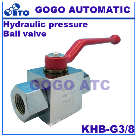 High quality hydraulic pressure ball valve KHB-G3/8 female thread carbon steel high pressure ball valve ► Photo 1/1