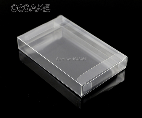 OCGAME 10PCS/LOT Clear transparent for SNES Cartridge box Protector Case games plastic PET Protector for Nintendo game boxes ► Photo 1/1