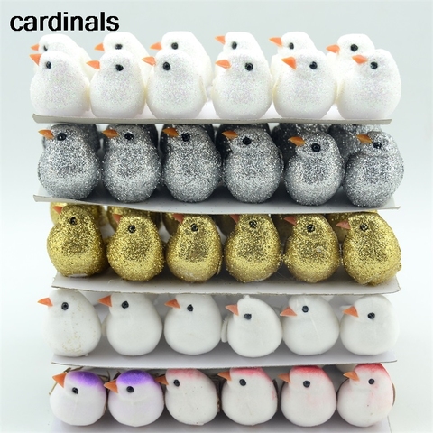12PCS/lot Cheap Mini Artificial Foam Birds For Home Wedding Party Decorative Handicraft DIY Gift Box Wall Craft ► Photo 1/6