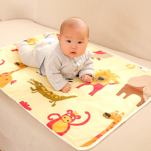 75*120cm,Waterproof Baby Changing Mat,Infants Children Portable Foldable Washable Game Mattress,Cushion Reusable Diaper Pad ► Photo 1/6