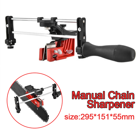 Manual Chain Sharpener Chainsaw Metal Bar Chain Filing Guide Grinding Tool for Lawn Mower ► Photo 1/6