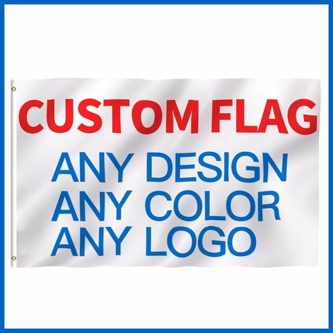 Custom 3x5ft Printed Flag Any size 2x3ft 4x6ft 5x8ft Company Advertising Logo Sports Indoor Outdoor Club Banner and Flags ► Photo 1/6