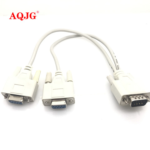 DB9 9Pin 1 to2 Rs232 Serial Cable Splitter Directly Connected COM 2 in 1 Data Cable Male to Femalefor Cash Register POS Display ► Photo 1/6