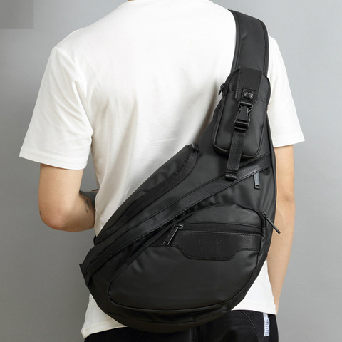 High Quality Nylon Men Sling Backpack Day Pack Messenger Shoulder Bags Male Waterproof Cross Body Chest Bag Rucksack Knapsack ► Photo 1/6