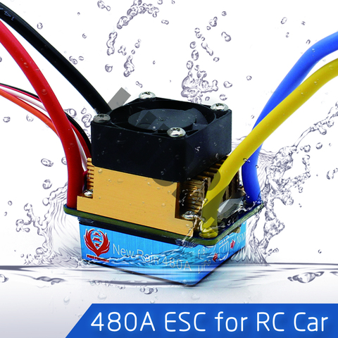 480A Waterproof Brushed ESC Speed Controller with 5V/3A BEC for 1/10 RC Crawler SCX10 D90 Traxxas Tamiya HSP RC Car ► Photo 1/6