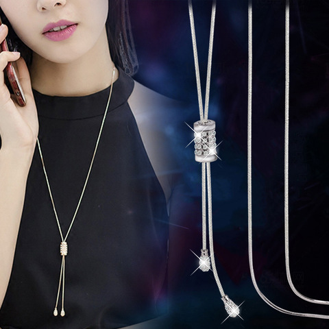 Delicate Tassel Long Necklaces & Pendants For Women Fashion Jewelry Simple Necklace Sweater Dress Accessories All Match ► Photo 1/6