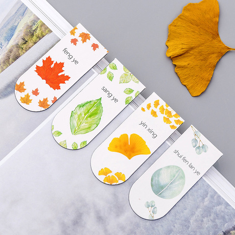 Autumn Leaf Simple Plant Magnet Bookmark Paper Clip School Office Supply Escolar Papelaria Gift Stationery ► Photo 1/6