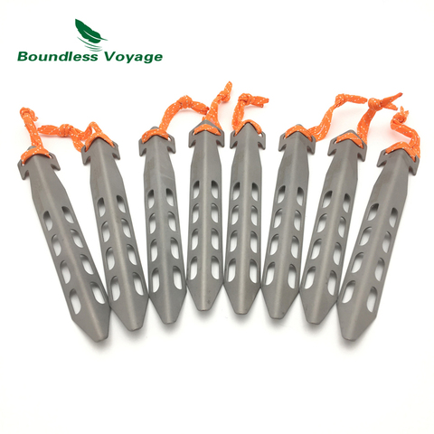 Boundless Voyage Titanium Tent Pegs Outdoor Camping V-type Tent Stakes Portable Tent Nail ► Photo 1/5