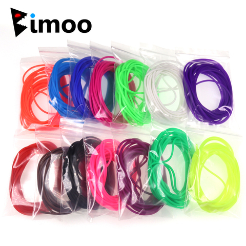 Bimoo 4m/pack 2mm Soft Elastic Thin Film Silicone Tube for Nymph Worm Skin Fishing Rig Sleeve Sabiki Making Fly Tying Material ► Photo 1/6