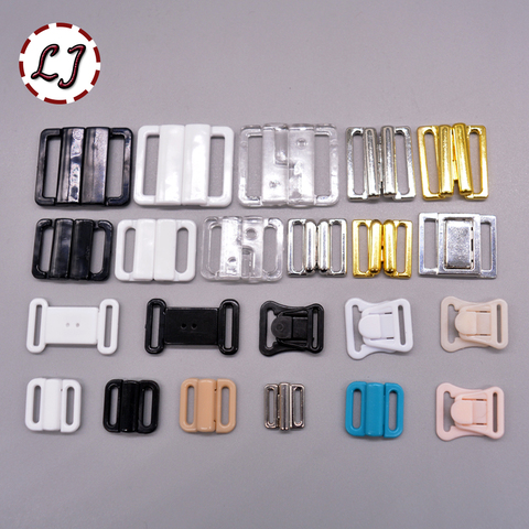 10pcs/lot silver gold white black Rectangle Tape Closure Hook & Clasp bra buckle Waist Extenders Sewing On Clothes Bra Clip Hook ► Photo 1/6