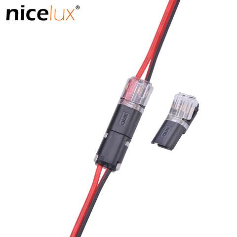 10pcs 2pin Pluggable Wire Connector Quick Splice Electrical Cable Crimp Terminals for Wires Wiring 22-20AWG LED Car Connectors ► Photo 1/6