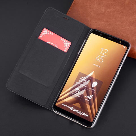 Flip Cover Leather Case For Samsung Galaxy A6 2022 A 6 Plus A6plus SM A600 A605 A9 A7 A8 7 8 9 A8plus A8S A9S Wallet Phone Case ► Photo 1/6