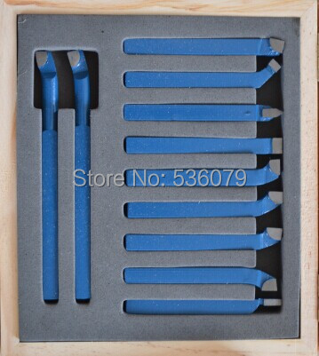 10mm,11pcs/set DIN standard carbide tipped lathe cutting tool set for mini lathe ► Photo 1/1