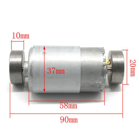 DC 6-12V 1000-1600RPM 550 Vibrating Motor Dual Vibrator Strong Vibration DIY Massager 37*58mm ► Photo 1/5