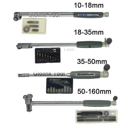 50-160mm Inner Diameter Gauge Measuring Rod + Probe Accessories Inner 10-18mm 18-35mm 35-50mm 10mm indicator Diameter Gauge Tool ► Photo 1/6