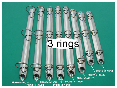 A4 A5 3 holes Binder Rings 205 210 240 262 280 292 metal binder clip mechanism silver black gold ► Photo 1/6
