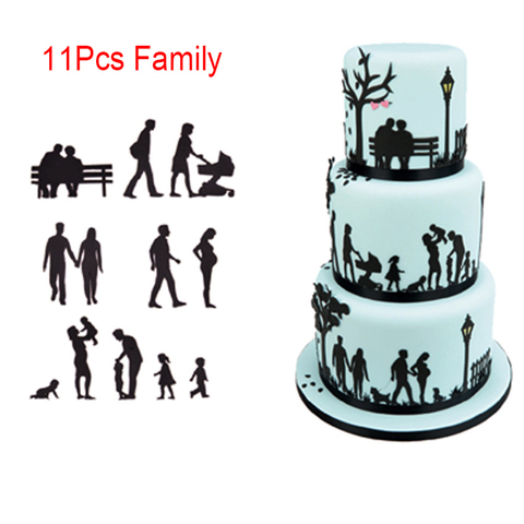 New Fondant Cake Decorating Molds Set Plastic Cookie Cutter Pastry Biscuit Baking Tools wedding Music family animals balloon ► Photo 1/6