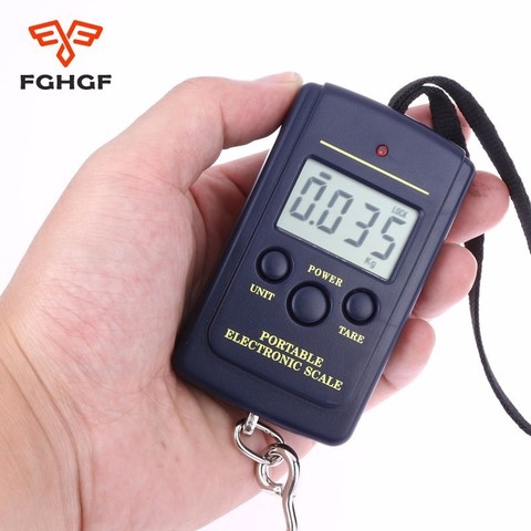 40kg/10g  digital handy scales electronic hand scales for fishing lcd pocket digital electronic hanging hook scale luggage ► Photo 1/6