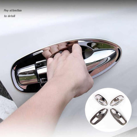 ABS Chrome 8PCS FIT FOR XTRAIL X-TRAIL T32 2014 - 2022 CAR CHROME MOLDING DOOR HANDLE BOWL COVER TRIM BEZEL FRAME STYLING ► Photo 1/6